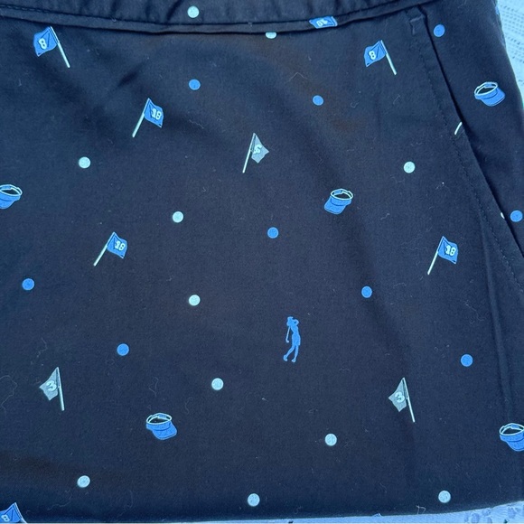 Izod Black Golf Shorts with Blue and White Accents ladies size 14 Stretch - Picture 6 of 9